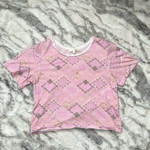 Pink LoveShackFancy Cropped TShirt
